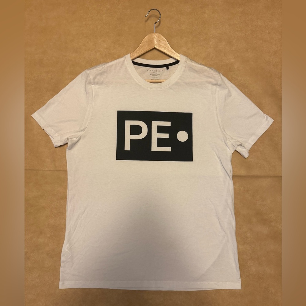 Perry Ellis Mens Crew Neck T-Shirt Large - White